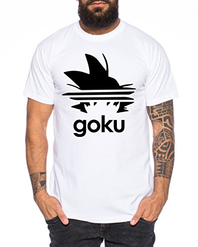 Adi Goku Herren T-Shirt Dragon Master Son Ball Vegeta Turtle Roshi Db, Farbe:Weiß;Größe:L von Sambosa