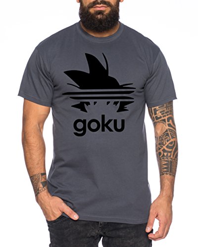 Adi Goku Herren T-Shirt Dragon Master Son Ball Vegeta Turtle Roshi Db, Farbe:Dunkelgrau;Größe:S von Sambosa