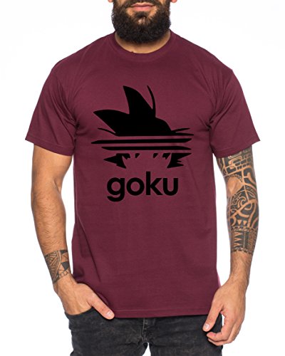 Adi Goku Herren T-Shirt Dragon Master Son Ball Vegeta Turtle Roshi Db, Farbe:Weinrot;Größe:L von Sambosa