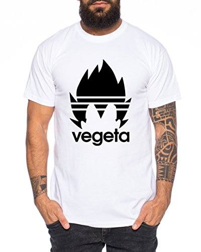 Adi Vegeta Herren T-Shirt One Goku Dragon Master Son Ball Vegeta Turtle Roshi Piece Golds Db, Farbe:Weiss;Größe:M von Sambosa