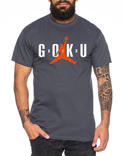 Air Goku Herren T-Shirt Dragon Master Son Ball Vegeta Turtle Roshi Db, Farbe:Dunkelgrau;Größe:L von Sambosa