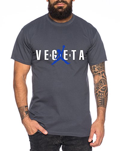 Air Vegeta Herren T-Shirt Dragon Master Son Ball Vegeta Turtle Roshi Db, Farbe:Dunkelgrau;Größe:XXL von Sambosa
