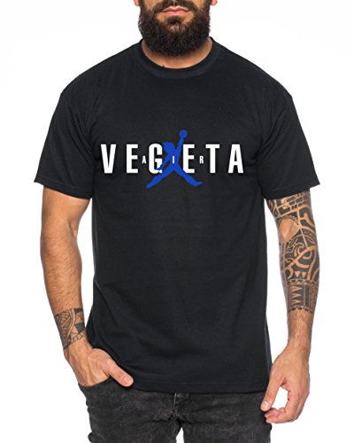 Air Vegeta Herren T-Shirt Dragon Master Son Ball Vegeta Turtle Roshi Db, Farbe:Schwarz;Größe:XXL von Sambosa