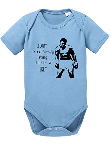 Ali Bee Sprüche Baby Muhammad Strampler Bio Baumwolle Body Jungen & Mädchen 0-12 Monate, Größe:62/2-3 Monate, Farbe:Babyblau von Sambosa