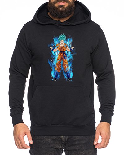 Bardrockfire Nerd Herren Hoodie One Goku Dragon Master Son Ball Vegeta Turtle Roshi Piece Golds Db, Farbe:Schwarz;Größe:L von Sambosa