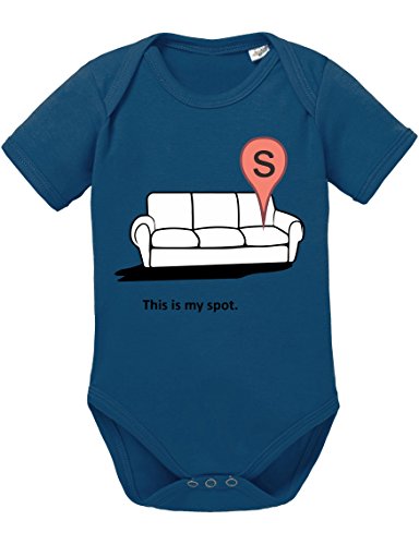 Big My Spot Bang Nerd Theory Sheldon Baby Strampler Body, Größe:56;Farbe:Navy von Sambosa