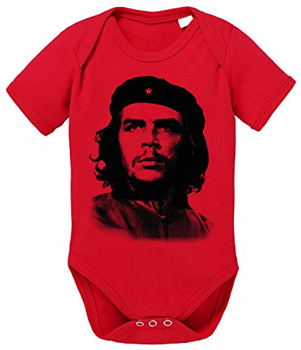 Che Guev Baby Strampler Bio Baumwolle Guevara Body Jungen & Mädchen 0-12 Monate, Größe:68/4-6 Monate, Farbe:Rot von Sambosa