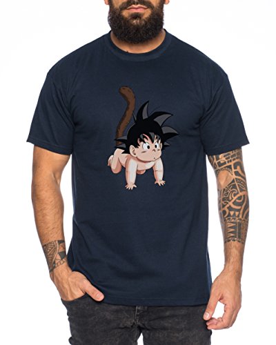 Dragon Vegeta Ball Son Goku Roshi DBZ Kult Fun Manga Anime Baby Herren T-Shirt, Farbe:Dunkel Blau;Größe:L von Sambosa