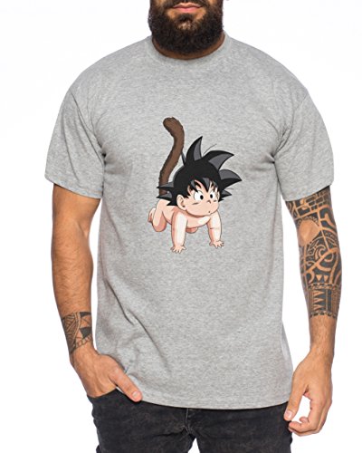 Dragon Vegeta Ball Son Goku Roshi DBZ Kult Fun Manga Anime Baby Herren T-Shirt, Farbe:Dunkelgrau Meliert;Größe:L von Sambosa