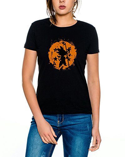 Dragon Vegeta Ball Son Goku Roshi DBZ Kult Fun Manga Anime Damen T-Shirt, Farbe:Schwarz;Größe:S von Sambosa