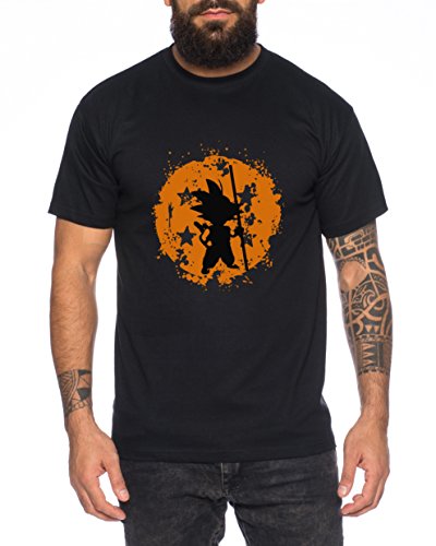 Dragon Vegeta Ball Son Goku Roshi DBZ Kult Fun Manga Anime Herren T-Shirt, Farbe:Schwarz;Größe:L von Sambosa