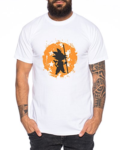 Dragon Vegeta Ball Son Goku Roshi DBZ Kult Fun Manga Anime Herren T-Shirt, Farbe:Weiss;Größe:L von Sambosa