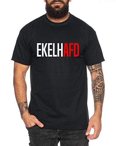 EKELHAFD Herren T-Shirt Cooles lustiges Fun-Shirt, Farbe:Schwarz, Größe:L von Sambosa