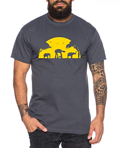 Elefant Wars Herren T-Shirt Star Imperium Boba Fiction Darth, Farbe:Dunkelgrau, Größe:XL von Sambosa