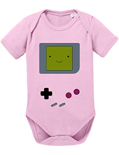 Game Smile Play Baby PS Strampler Bio Baumwolle Station Body Jungen & Mädchen 0-12 Monate, Größe:80/10-12 Monate, Farbe:Rosa von Sambosa