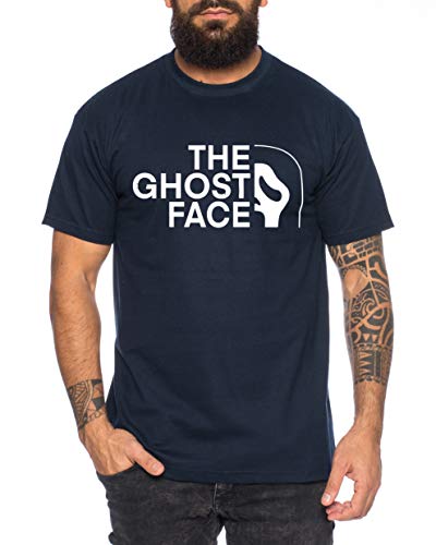 Ghost Face - Herren T-Shirt Halloween Michael Horror Myers Pennywise Man 13 Jason Voorhees Nightmare, Farbe:Dunkelblau, Größe:4XL Ghost Face - Herren T-Shirt Halloween Michael Horror Myers Pennywise Man 13 Jason Voorhees Nightmare, Farbe:Dunkelblau, Größe:4XL von Sambosa