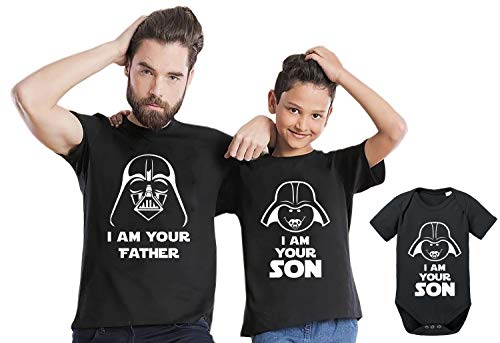 IAM Your Father Son - Partner - T-Shirt Papa Vater Sohn Kind Baby Strampler Body Partnerlook von Sambosa