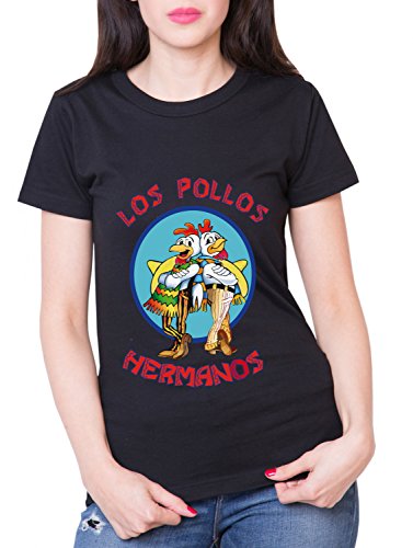 Los Pollos Damen T-Shirt Hermanos Bad Heisenberg Breaking, Farbe:Schwarz;Größe:L von Sambosa