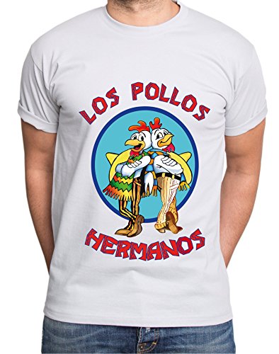 Los Pollos Herren T-Shirt Hermanos Bad Heisenberg Breaking, Farbe:Grau;Größe:3XL von Sambosa