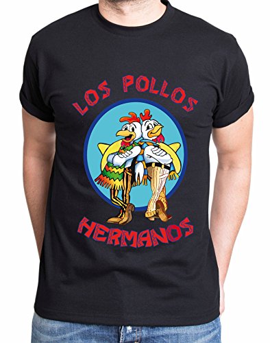 Los Pollos Herren T-Shirt Hermanos Bad Heisenberg Breaking, Farbe:Schwarz;Größe:L von Sambosa