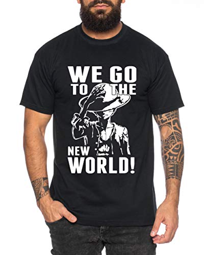 New World Zorro One Manga Herren Ruffy T-Shirt Anime Piece, Farbe:Schwarz, Größe:L von Sambosa