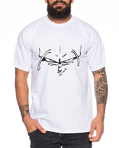 Piccolo Dragon Vegeta Ball Son Goku Roshi DBZ Kult Fun Manga Anime Herren T-Shirt, Farbe:Grau Meliert;Größe:XXL von Sambosa