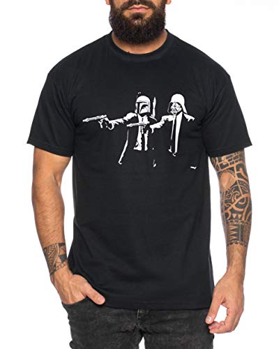 Pulp Vader Herren T-Shirt Star Imperium Boba Fiction Darth, Farbe:Schwarz, Größe:L von Sambosa