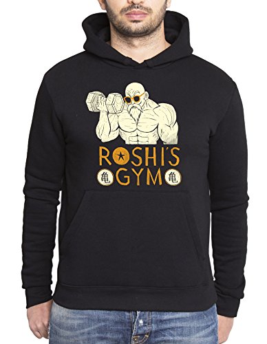 Roshis Gym Herren Hoodie Goku Dragon Master Son Ball Vegeta Turtle Roshi Db, Farbe:Schwarz;Größe:XL von Sambosa