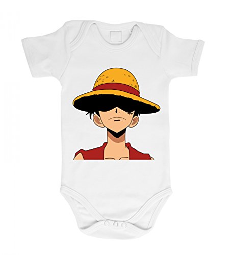 Ruffy Baby Strampler Body Luffy Ruffy One Monkey Anime Piece Zoro, Farbe:Weiß;Größe:62 von Sambosa