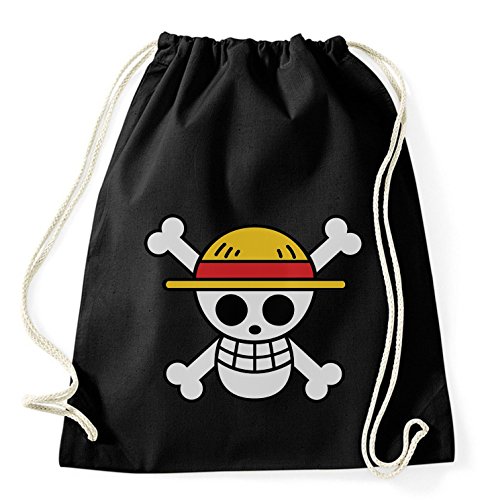 Ruffy Straw Hat Logo Gym Bag Luffy Ruffy One Monkey Anime Piece Zoro, Farbe:Natur von Sambosa