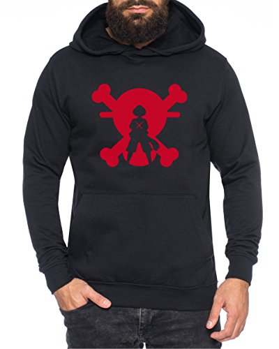 RuffyX Herren Hoodie Ruffy Zoro One Nami Lysop Piece Portgas D., Farbe:Schwarz;Größe:3XL von Sambosa