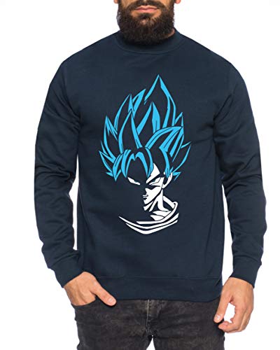 SS Herren Sweatshirt Goku Dragon Master Son Ball Vegeta Turtle Roshi Db, Größe:XL, Farbe:Navy von Sambosa