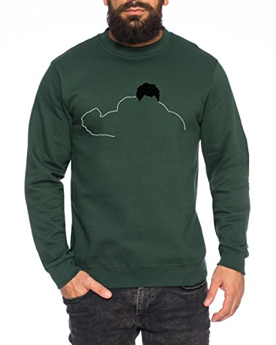 Sambosa Hulk Line Herren Sweatshirt Longsleeve Sweater, Farbe:Dunkelgrün;Größe:XL von Sambosa