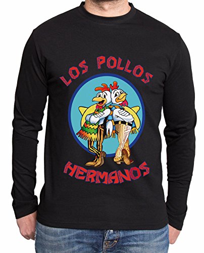 Sambosa Los Pollos Herren Long Sleeve Hermanos Bad Heisenberg Breaking, Farbe:Schwarz;Größe:L von Sambosa