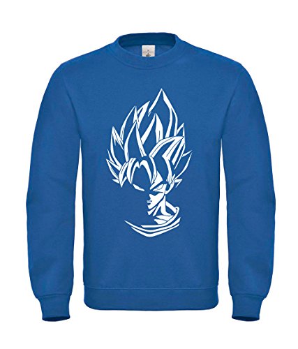 Sambosa Super Son Goku Blue God Modus Herren Sweatshirt Pullover Hoodie von Sambosa