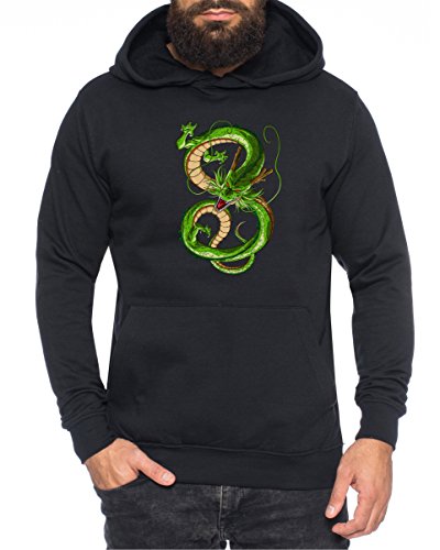 Shenron Nerd Herren Hoodie One Goku Dragon Master Son Ball Vegeta Turtle Roshi Piece Golds Db, Farbe:Schwarz;Größe:XXL von Sambosa