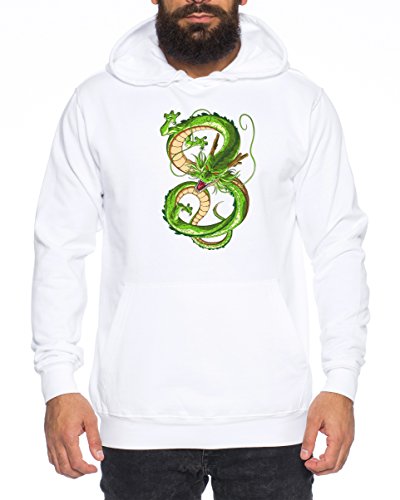 Shenron Nerd Herren Hoodie One Goku Dragon Master Son Ball Vegeta Turtle Roshi Piece Golds Db, Farbe:Weiss;Größe:L von Sambosa