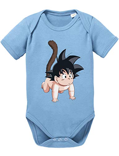 Son Baby Dragon Ball Strampler Bio Baumwolle Body Jungen & Mädchen 0-12 Monate, Größe:68/4-6 Monate, Farbe:Babyblau Son Baby Dragon Ball Strampler Bio Baumwolle Body Jungen & Mädchen 0-12 Monate, Größe:68/4-6 Monate, Farbe:Babyblau von Sambosa