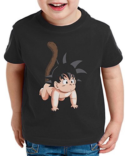 Son Baby Kinder T-Shirt Goku Dragon Master Ball Vegeta Turtle Roshi Db, Farbe:Schwarz;Kinder T-Shirt Größe:110/116 von Sambosa