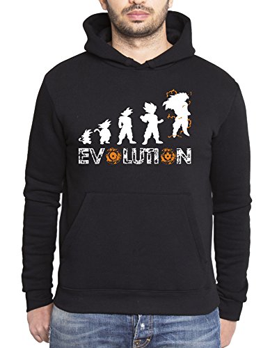 Son Goku Evolution Herren Hoodie Goku Dragon Master Son Ball Vegeta Turtle Roshi Db, Farbe:Schwarz;Größe:M von Sambosa