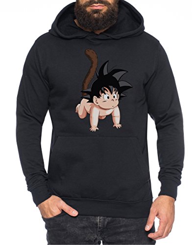 Sonbaby Nerd Herren Hoodie One Goku Dragon Master Son Ball Vegeta Turtle Roshi Piece Golds Db, Farbe:Schwarz;Größe:XL von Sambosa