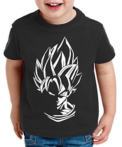 Super Son Kinder T-Shirt Goku Dragon Master Ball Vegeta Turtle Roshi Db, Farbe:Schwarz;Kinder T-Shirt Größe:110/116 von Sambosa