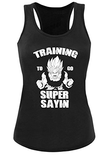 Train Super Sayin Damen Tank Top Goku Dragon Master Son Ball Vegeta Turtle Roshi Db, Farbe:Schwarz;Größe:M von Sambosa