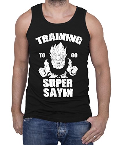 Train Super Sayin Herren Tank Top Goku Dragon Master Son Ball Vegeta Turtle Roshi Db, Farbe:Schwarz;Größe:M von Sambosa