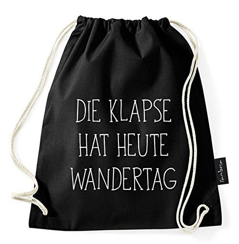 Über 50 Sprüche & Designs auswählbar/Sambosa Turnbeutel mit Spruch/Beutel: Schwarz/Rucksack/Jutebeutel/Sportbeutel/Hipster/Collegebag/Sportbeutel, Bag:Klapse von Sambosa