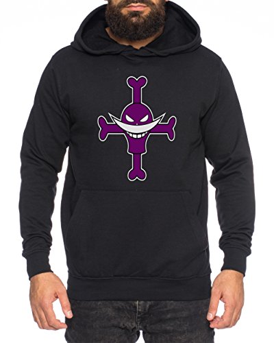 WhitebeardLogo Nerd Herren Hoodie One Goku Dragon Master Son Ball Vegeta Turtle Roshi Piece Golds Db, Farbe:Schwarz;Größe:L von Sambosa