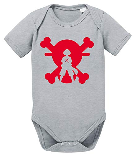 XR One Baby White Strampler Ruffy Piece Bio Beard Baumwolle Body Jungen & Mädchen 0-12 Monate, Größe:62/2-3 Monate, Farbe:Grau Meliert von Sambosa