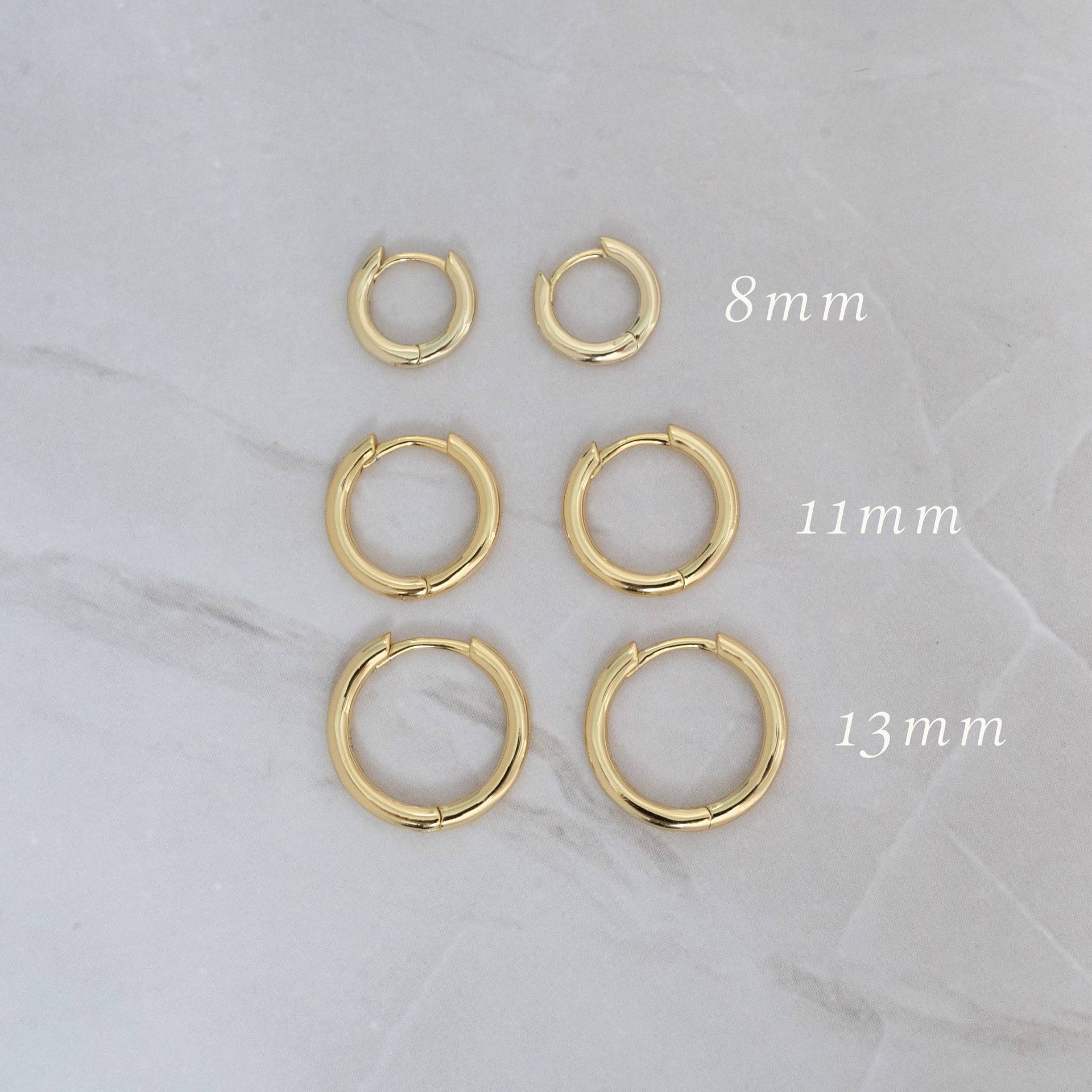 3 Hoop Ohrringe Set, Kleine Ohrringe, Minimalist Gold Hoops, Geschenk Für Sie, Zierliche Creolen von SamiJEWELS