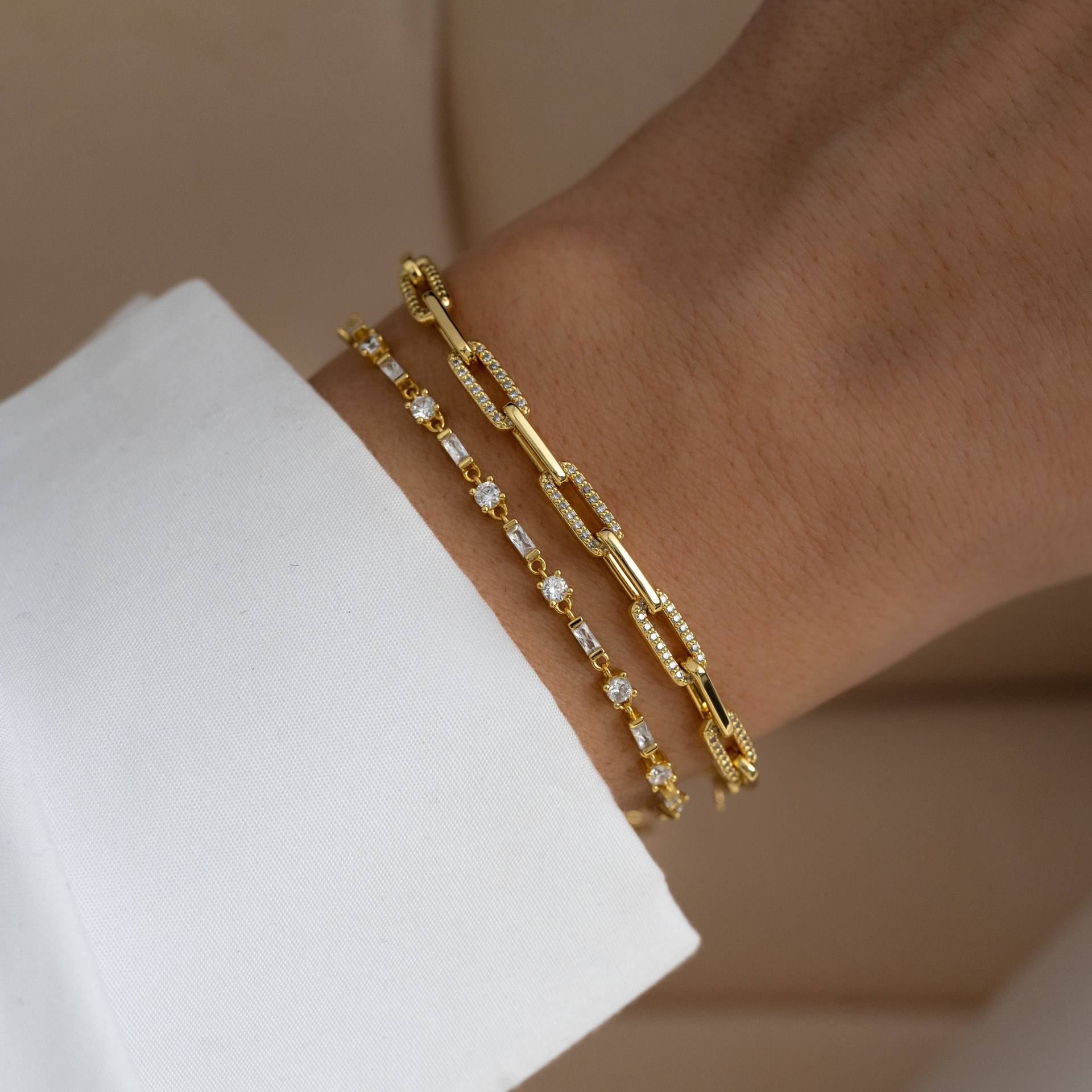 Baguette Armband, Diamant Tennis Zierliche Cubic Zirkonia Minimalist Geschenk Für Sie von SamiJEWELS