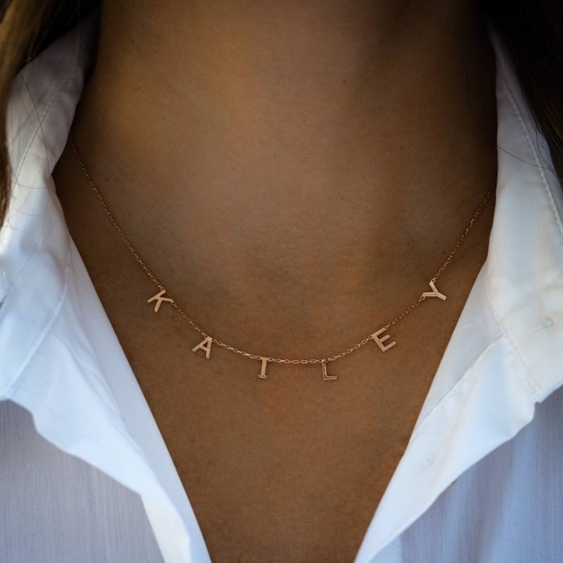 Benutzerdefinierte Buchstabe Namen Halskette, Personalisierte Schmuck, Geschenk Für Sie, Geschenk, Gold Initiale von SamiJEWELS